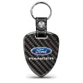 Ford Ranger Real Black Carbon Fiber Large Shield-style Key Chain
