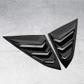 Car Rear Window Vent Louver Trim Stylish Design For 2016-2019 Black Glossy 1 Set