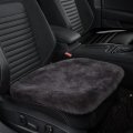 Genuine Sheepskin Auto Seat Pad Breathable And Sweat Wicking Soft Wool Car Cover Universal Fit 19 2 In X Front Cushion Dark 