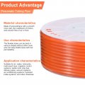 Meccanixity Pneumatic Tubing Pipe 8mmx5mm 295ft 90 Meters Pu Air Line Hose Tube Red For Fluid Transfer Compressor