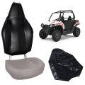 Vinyl Seat Back Cover For Polaris Rzr 570 2012 2018 800 2008 2014 900 2011 And Ace 325 2017 Waterproof Black Leather 
