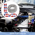 X Autohaux Car 20ft 8an 1 2 Universal Braided Oil Fuel Line Hose Kit Cpe Gas Stainless Steel Filler Feed W An8 End Fitting