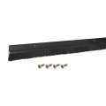 Door Brush Bottom Sweep H-shape Aluminum Alloy Base With 0 8-inch Pp For Home Industrial 35-inch L Black 