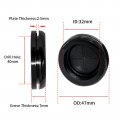 Flyshop 5 Pcs Black Armature Rubber Bar Grommet 40 Mm Dia 1-9 16 One-sided Firewall Hole Plug Wire Cable Protector