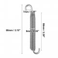 X Autohaux 2 Pcs Motorcycles Universal Exhaust Pipe Spring 80mm 3 15 Stainless Steel Hook Modified Accessory Silver Tone