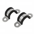 Uxcell 18mm U Clips Epdm Rubber Lined Mounting Brackets Clamps 5pcs For Pipe Tube Cable
