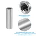 M8x1 25mm Round Coupling Nuts 5 Pcs 304 Stainless Steel Connector Fasteners Rod Bar Stud 40mm For Industrial Construction