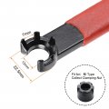 Uxcell Collet Chuck Wrench Spanner For Er16m Clamping Nut Milling Machine Lathe Holder Tool With Red Non-slip Handle