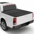 Goplus Soft Quad-fold Tonneau Cover Weatherproof Truck Bed Compatible For 15-23 Ford F150 Standard Short Fleetside 6 5 Ft On 