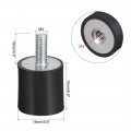 Uxcell M4 Thread Male Female Rubber Mounts Vibration Isolators Shock Absorber 15mm X 4pcs