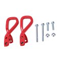 2-pack Heavy Duty Red Front Tow Hooks 84280203 Steel Bumper Trailer Rings With Bolts And Nuts Towing Recovery Hook For Lower 