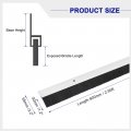 Uxcell 2pcs Door Brush Bottom Sweep H-shape Aluminum Alloy Base With 1 2-inch Pp For Home Industrial 35-inch L Silver