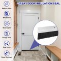 Uxcell 2pcs Door Brush Bottom Sweep H-shape Aluminum Alloy Base With 1 2-inch Pp For Home Industrial 35-inch L Silver