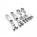 Httmt Mt216-086- Chrome 360 Degree Adjustable Highway Peg Mounting Kit Compatible With Any Bike Equipped Inch 1 25mm Front