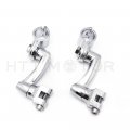 Httmt Mt216-086- Chrome 360 Degree Adjustable Highway Peg Mounting Kit Compatible With Any Bike Equipped Inch 1 25mm Front