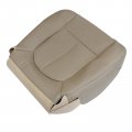 Secosautoparts Driver Bottom Perforated Leather Seat Cover Tan Foam Cushion Compatible With Ford F150 Lariat 2009 2010 2011