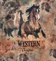 Brown Horse Original Western Script With Flowers On Background Wild West Car Truck Suv Universal-fit Front Rear Seat Carpet