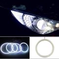 1 Pair Angle Eyes Led Drl Halo 60mm 70mm 80mm 90mm 100mm Cob Chips Headlight For Motorcycle Car 