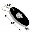 Graphics More Fordham University Secondary Logo Floating Keychain Oval Foam Fishing Boat Buoy Key Float