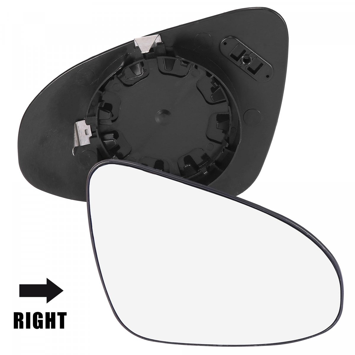 Car Rearview Right Side Non-heated Mirror Glass With Backing Plate 879080d590 For Toyota Yaris 2012-2017