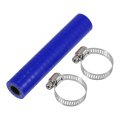 1 Set 10mm 39 Id 100mm 3 94 Length 0 Degree Blue Black Car Silicone Hose With Clamps Coolant Universal 
