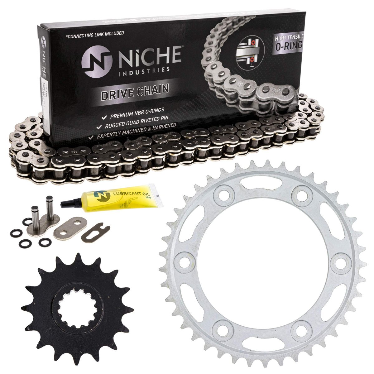 Niche Drive Sprocket Chain Combo For Honda Cbr1000rr Front 16 Rear 41 Tooth 530v O-ring 120 Links