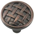 Cosmas 7065orb Oil Rubbed Bronze Braided Cabinet Hardware Round Knob 1-3 8 Diameter 25 Pack 