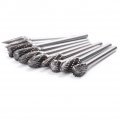 Mallofusa Tungsten Solid Carbide Burrs For Rotary Drill Set Of 10pcs With 8 Straight Shank And 1 4 Head Wood Carving Engraving