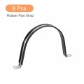 Uxcell 6pcs 150mm 6 Cable Clamp Rubber Pipe Strap Cushioned 304 Stainless Steel Hose U Shape Metal Tube Holder For Wire