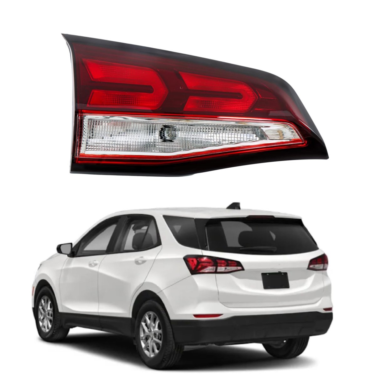 Tail Lamp Light Replacement For Chevrolet Equinox 2022-2024 Red Lens Driver Side Halogen Brake Inner 85132589