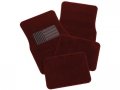 A Set Of 4 Universal Fit Plush Carpet Floor Mats For Cars -burgundy 