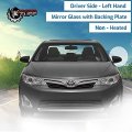 Driver Left Side Mirror Glass Assembly With Plastic Back Plate Non-heated Compatible 2007-2011 Toyota Camry Only Fits Vin