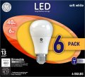 Ge Led Light Bulbs 40 Watt Soft White A19 6 Pack