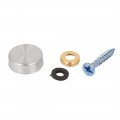 Uxcell 16mmx5 5mm Round Cap 3 Dia Thread Glass Advertising Mirror Screw Nail 20pcs