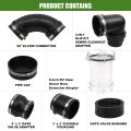 Complete Rv Sewer Hose Kit For 3 In Pvc Pipe Camper Waste Plumbing System With Adapters 90 Degrees Elbow And Clear Extension