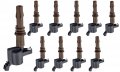Ena Set Of 10 Brown Boots Ignition Coil Pack Ford Super Duty F-250 F-350 F-450 F-550 F53 F650 2007-2019 6 8l V10 Replacement 