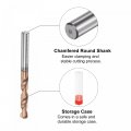 Uxcell Twist Drill Bit 5mm Jobber Nanoscale Titanium Coated K35 Tungsten Carbide Straight Shank 60mm Length For Drilling