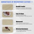 X Autohaux Beige Microfiber Leather Armrest Protector Cover Pad Replacement For Jeep Grand Cherokee 2011-2017