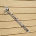 Waterfall Square Tube 6 Ball For Slatwall Chrome 