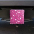 Cute Hearts Love Pattern On Pink Tow Trailer Hitch Cover Plug Insert
