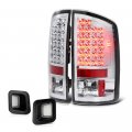 Chrome Housing Premium Led Tail Light Full-led License Plate Lamp Assembly Replacement Bundle For 2003-2006 Dodge Ram 1500 2500 