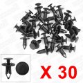 Uxcell 9mm X 8mm Plastic Rivet Fastener Fender Car Bumper Push Clip 30pcs