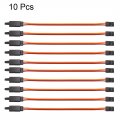 Uxcell 10pcs 19 5cm 7 68 Male To Female Lead Servo Extension Cable Cord Connectors 26awg 30-cores Wire For Rc Futaba Jr