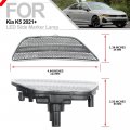 Nsautolighting K5 Led Side Marker Light For Kia 2021 2022 2023-up Amber Fender Turn Signal Kit Clear Lens Driver Passenger Lamp