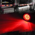 Partsam 5pcs 2 Inch Round Led Marker Lights 9 Red Diodes Smoked W Reflectors Truck Trailer Rv Flush Mount Waterproof V 2 Kits
