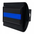 Elektroplate Police Thin Blue Line Flag All Metal Black Hitch Cover For Trucks And Suvs Fits Standard 2 Trailer Receivers