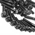 Autobahn88 Motorcycle Engine Bolt Dress-up Kit Compatible With Yamaha Yzf R6 2017-2022 Black Set Of 28