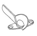 Stb Sweep Lock Zinc Die Cast Brite 1 5 In Screw Holes 19 32 Height 