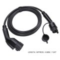 J1772 Extension Cable For Ev Charging 16ft 32a Waterproof Sunlight Proof Abrasion With Storage Bag