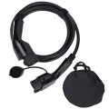J1772 Extension Cable For Ev Charging 16ft 32a Waterproof Sunlight Proof Abrasion With Storage Bag 